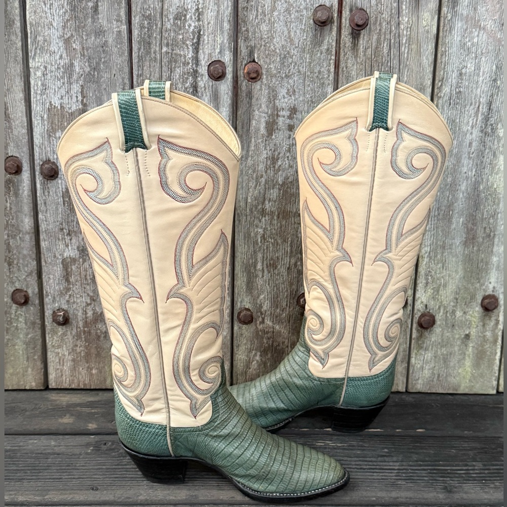 Vintage Larry Mahan Tall Exotic Women’s Cowboy Boots